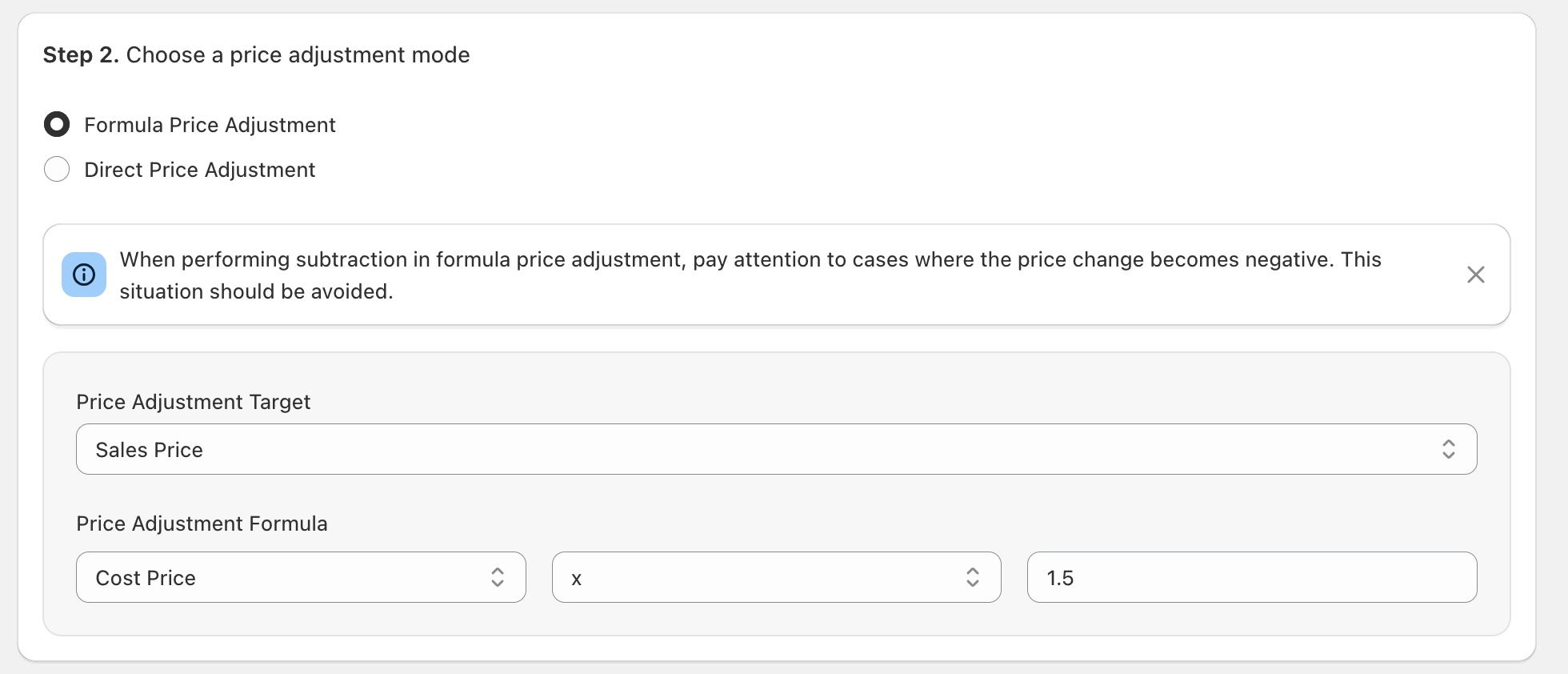 Sales Price = Cost Price * 1.5